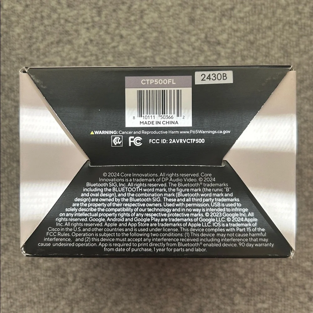Wireless Thermal Printer w 5 pk. Multi Color Paper